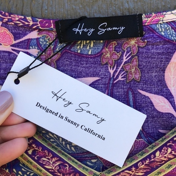 Hey Samy Floral Boho Maxi Dress Size S NWT - Picture 6 of 10